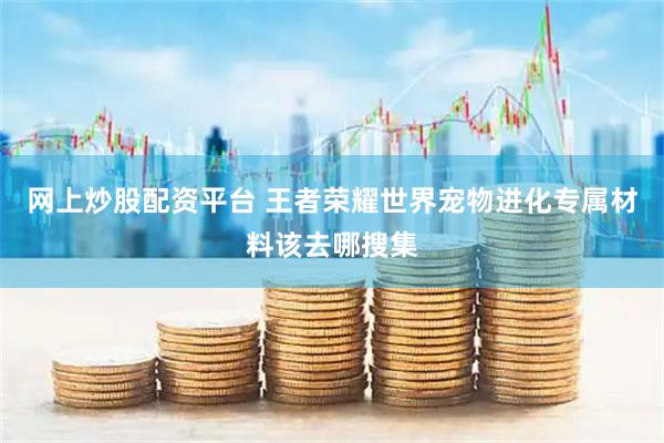网上炒股配资平台 王者荣耀世界宠物进化专属材料该去哪搜集